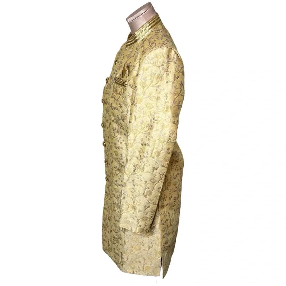 Indian Mens Wedding Bollywood Party Designer Traditional Indo Western, S… - Picture 9 of 12